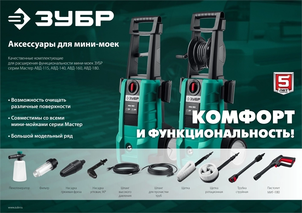 ЗУБР  для пистолета МИГ-180, 10 м, шланг высокого давления (70411-180-10) 70411-180-10