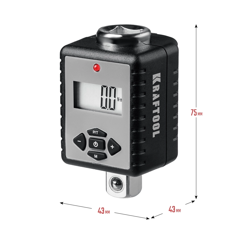 KRAFTOOL  GRAND, 1/2″, 40 - 200 Н·м, динамометрический адаптер с переходниками (64044-200) 64044-200