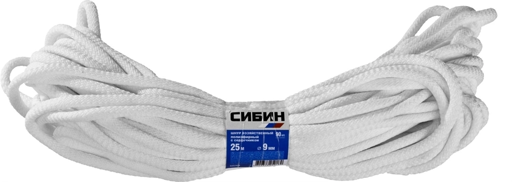 СИБИН  9 мм, 25 м, хозяйственный, полиэфирный шнур (50269) 50269