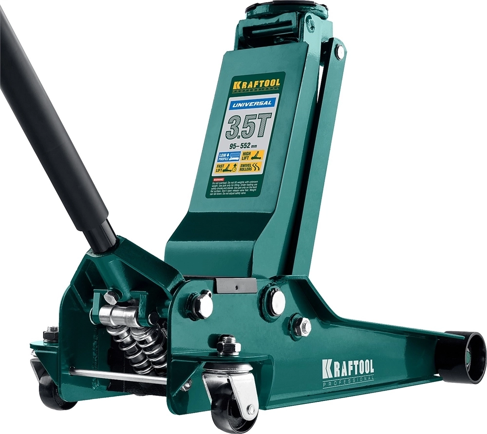 KRAFTOOL  UNIVERSAL, 3.5 т, 95 - 552 мм, для СТО, универсальный подкатной домкрат (43454-3.5) 43454-3.5