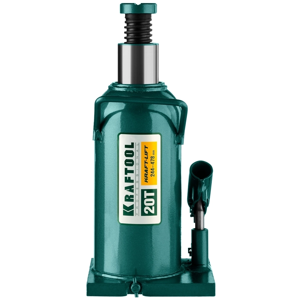 KRAFTOOL  KRAFT-LIFT, 20 т, 244 - 478 мм, бутылочный гидравлический домкрат (43462-20) 43462-20_z01
