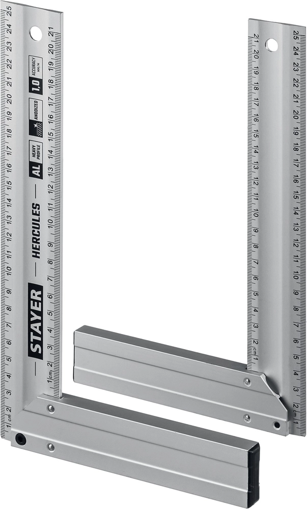 STAYER  250 мм, жесткий столярный угольник, Professional (3432-25) 3432-25