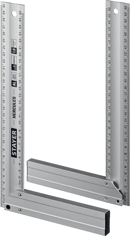 STAYER  300 мм, жесткий столярный угольник, Professional (3432-30) 3432-30