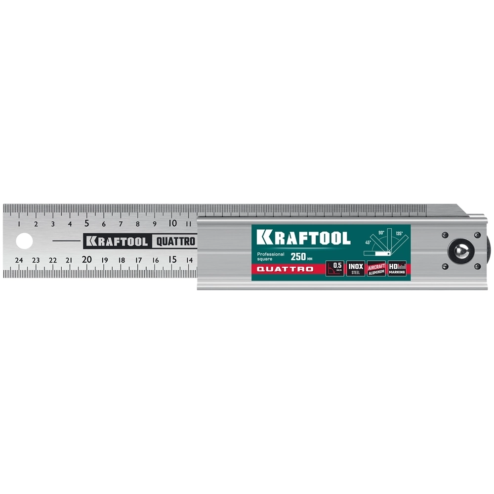 KRAFTOOL  QUATTRO, 250 мм, 4 положения, складной столярный угольник (3444) 3444