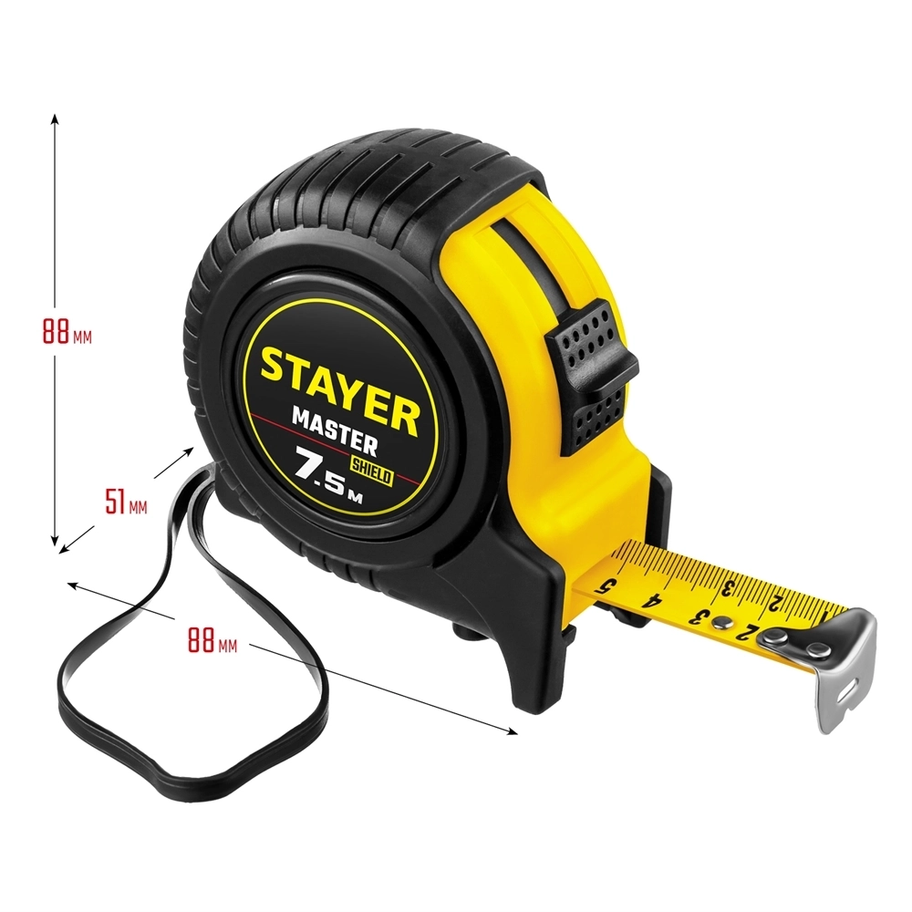 STAYER  7.5 м х 25 мм, рулетка (34025-07) 34025-07_z01