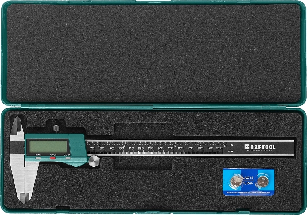 KRAFTOOL  200 мм, высокоточный, металлический электронный штангенциркуль (34460-200) 34460-200
