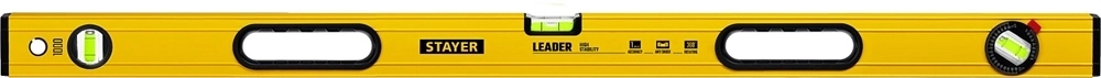 STAYER  LEADER, 1000 мм, усиленный профиль, уровень с поворотным глазком (3466-100) 3466-100_z01