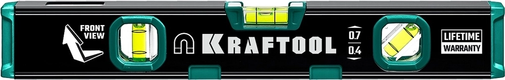 KRAFTOOL  300 мм, усиленный профиль, с зеркальным глазком, магнитный уровень (34784) 34784