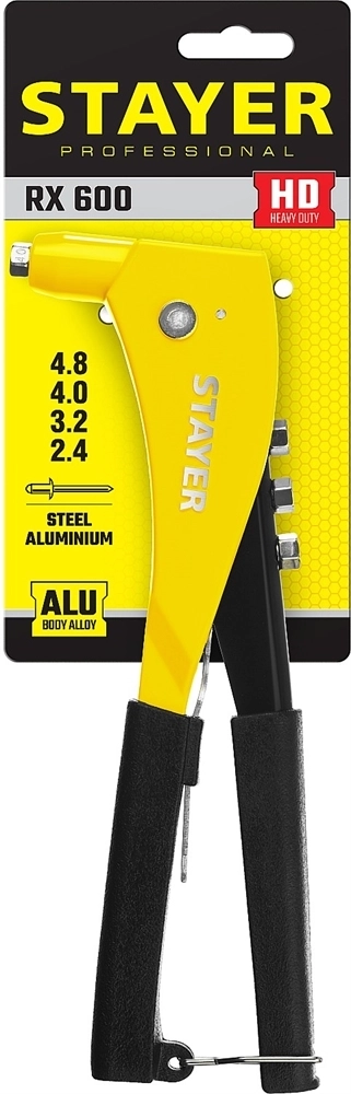 STAYER  RX-600, 2.4 - 4.8 мм, 250 мм, усиленный литой заклепочник, Professional (3104) 3104_z01