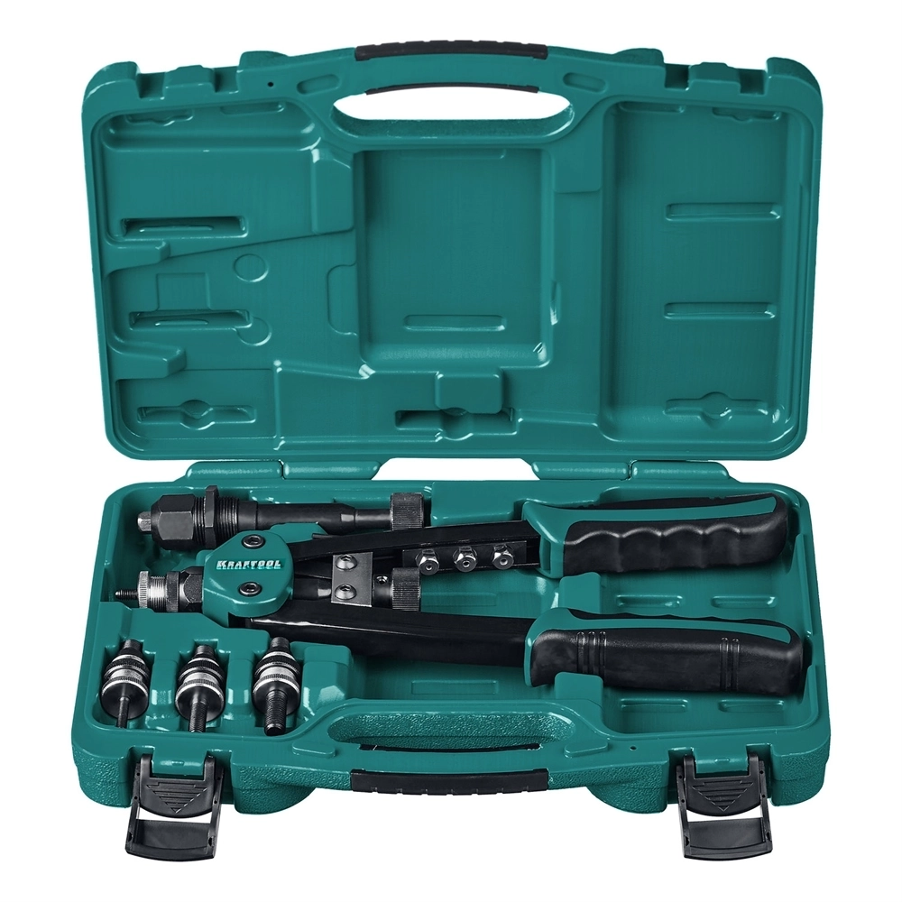 KRAFTOOL  Combo2-M10, 2 вида заклёпок, комбинированный двуручный заклепочник в кейсе (31181) 31181