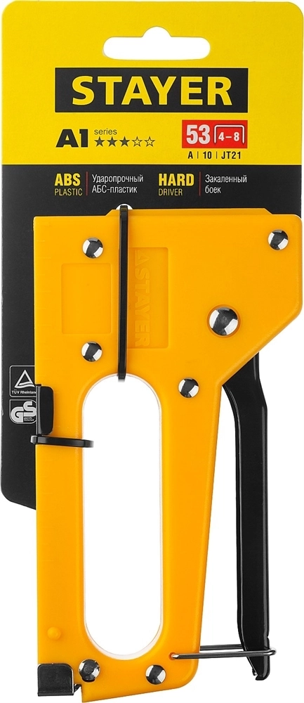 STAYER  A-53, тип 53 (A/10/JT21) 23GA (4 - 8 мм), пластиковый степлер (3140) 3140_z01