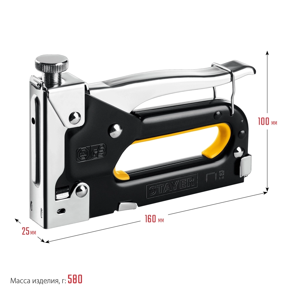 STAYER  Max-53, тип 53 (A/10/JT21) 23GA (4 - 14 мм), стальной степлер (31501) 31501_z01
