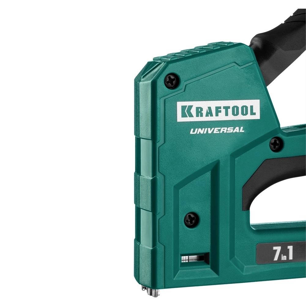 KRAFTOOL  Universal, 7-в-1: 53 (A/10/JT21) 23GA (6 - 14 мм)/140 (G/11/57) 20GA (8 - 14 мм)/13/53F/36/500, универсальный легкий степлер (31524) 31524
