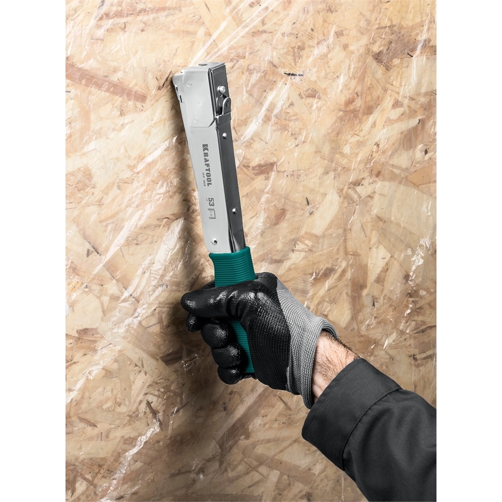 KRAFTOOL  HAMMER TACKER, тип 53 (A/10/JT21) 23GA (6 - 10 мм), высокоскоростной стальной скобозабиватель (3153) 3153