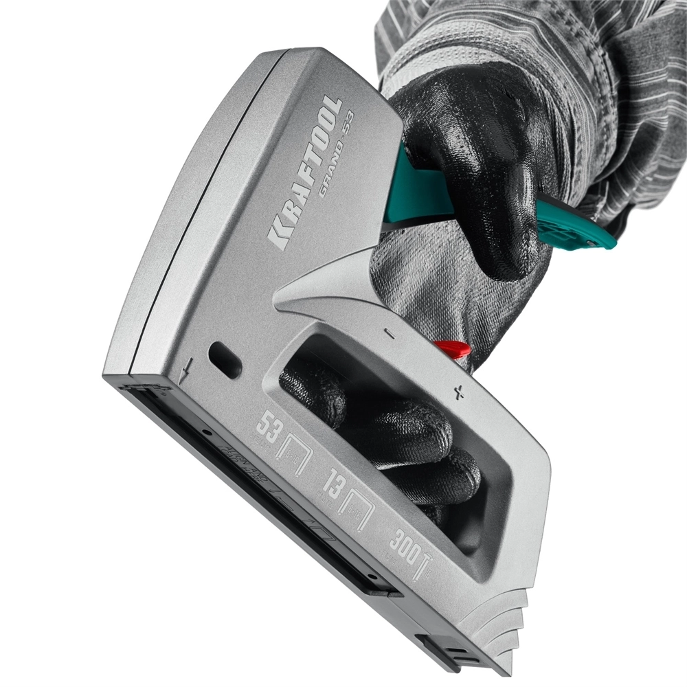 KRAFTOOL  GRAND-53, тип 53 (A/10/JT21) 23GA (6 - 16 мм)/13/300, алюминиевый рессорный степлер (3193) 3193