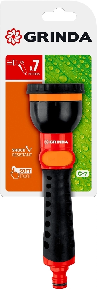 GRINDA  C-7, 7 режимов, пластиковый с TPR, поливочный наконечник (8-427253) 8-427253_z01