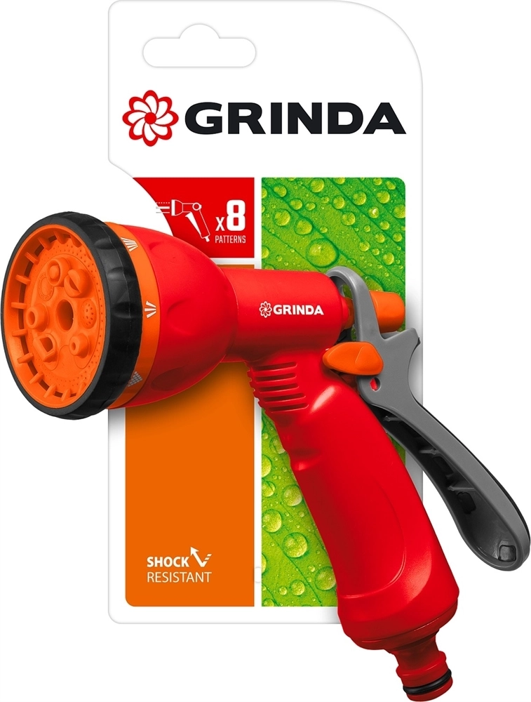 GRINDA  P-8, 8 режимов, курок сзади, пластиковый, поливочный пистолет (8-427370) 8-427370_z02