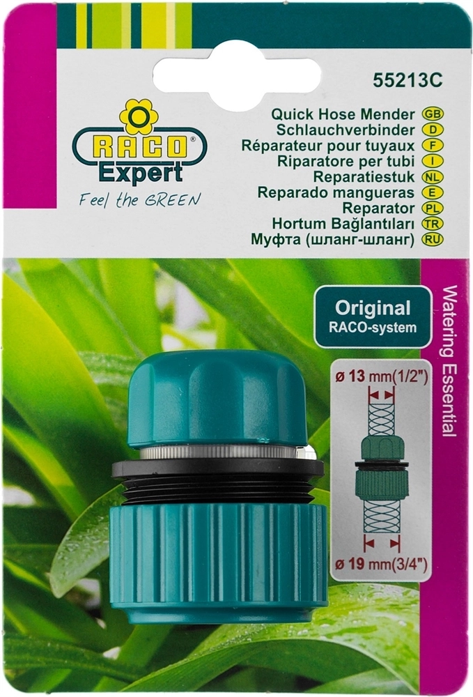 RACO  ORIGINAL, 1/2″ x 3/4″, для шланга, из ABS пластика, ремонтная муфта (4250-55213C) 4250-55213C
