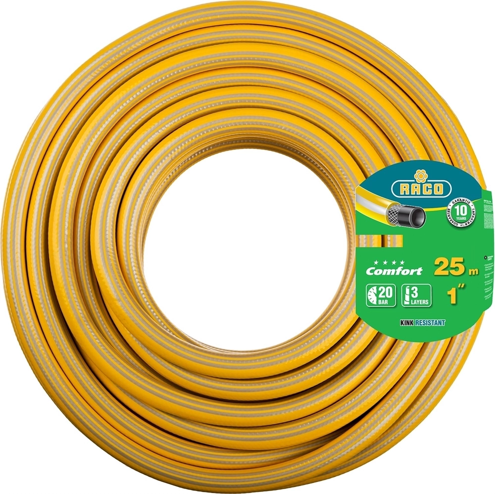 RACO  COMFORT, 1″, 25 м, 20 атм, трёхслойный, армированный, поливочный шланг (40303-1-25) 40303-1-25_z01