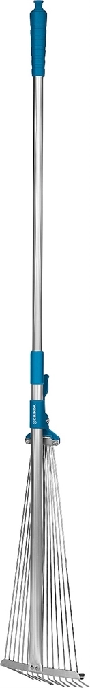 GRINDA  PR-50, длина 800 - 1240 мм, ширина 170 - 450 мм, телескопический алюминиевый черенок, регулируемые веерные грабли, PROLine (421868) 421868_z01