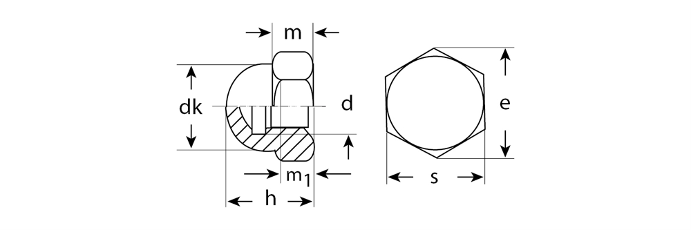 ЗУБР DIN 1587, M5, цинк, 5 кг, колпачковая гайка (303680-05) zb  303680-05