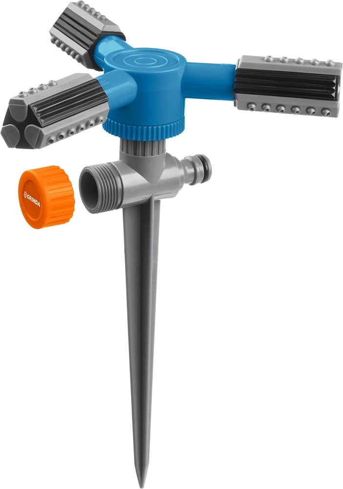 GRINDA RR-P, 75 м, 2 полив, 3 сопла, на пике, ударопрочный пластик, круговой распылитель, PROLine (40341) zb  40341_z03