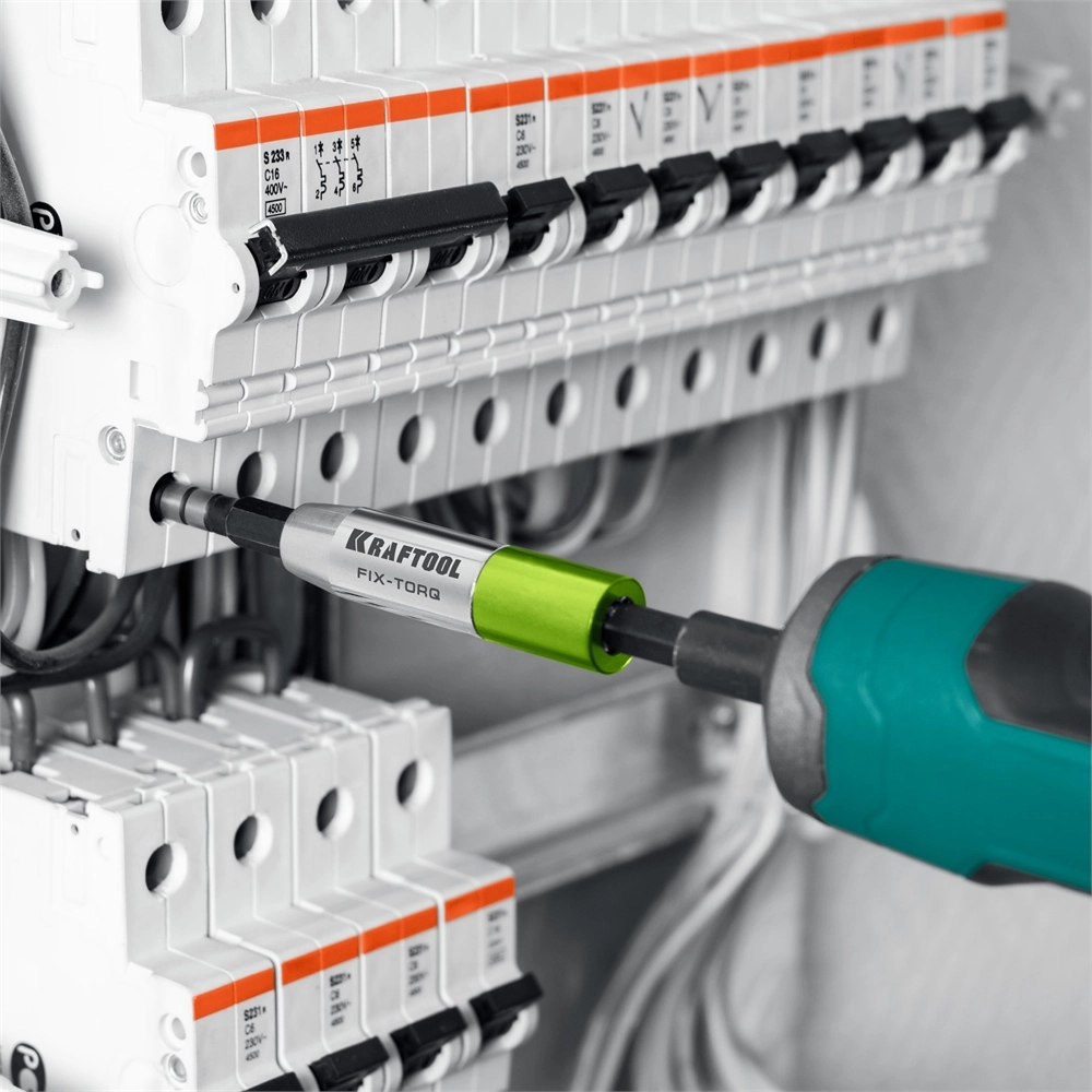 KRAFTOOL FIX-TORQ 1.4 Нм динамометрический адаптер для бит (64035-1.4) zb  64035-1.4