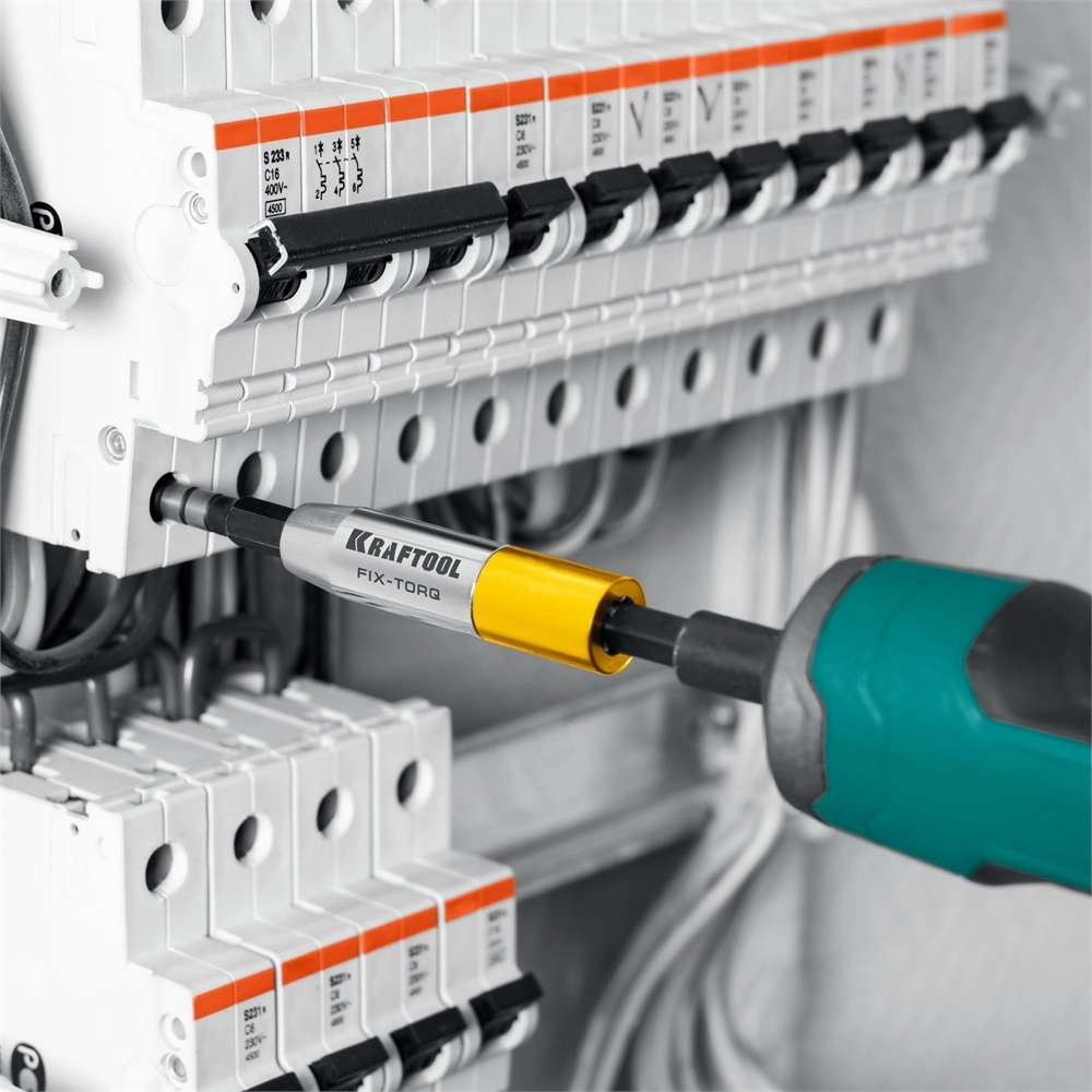 KRAFTOOL FIX-TORQ 2.0 Нм динамометрический адаптер для бит (64035-2.0) zb  64035-2.0