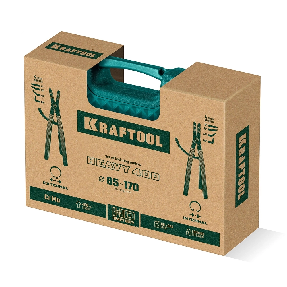 KRAFTOOL HEAVY 400 внешний/внутренний, съемник стопорных колец (22815) zb  22815