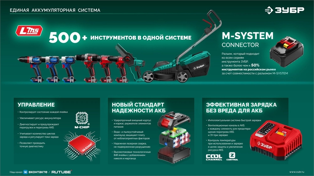ЗУБР 40 В (2x20В), 500 мм, без АКБ (LMS), самоходная газонокосилка аккумуляторная бесщеточная (ГКЛ-4050) zb  гкл-4050