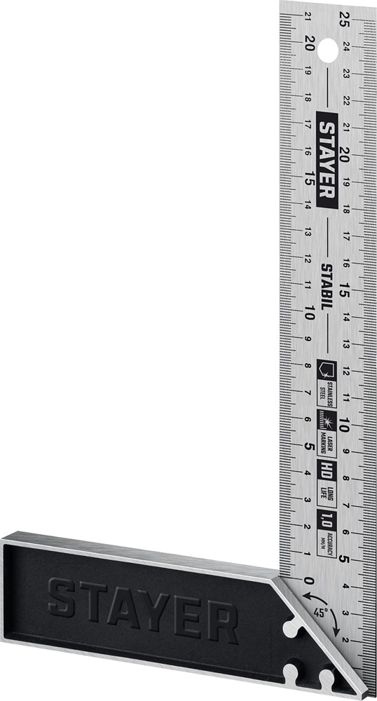 STAYER 250 мм, столярный угольник, Professional (3431-25) zb  3431-25_z02