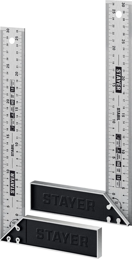 STAYER 300 мм, столярный угольник, Professional (3431-30) zb  3431-30_z02
