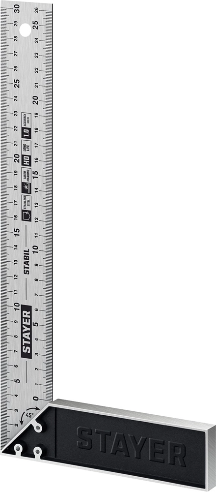 STAYER 300 мм, столярный угольник, Professional (3431-30) zb  3431-30_z02