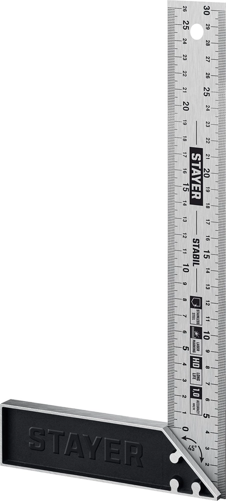 STAYER 300 мм, столярный угольник, Professional (3431-30) zb  3431-30_z02