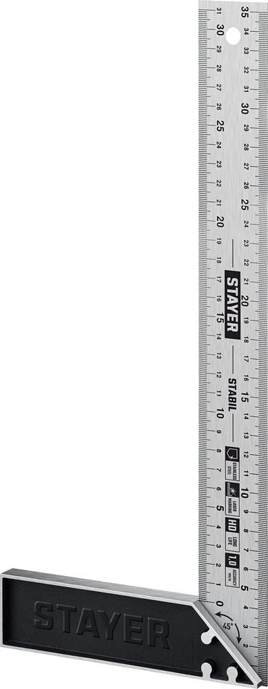 STAYER 350 мм, столярный угольник, Professional (3431-35) zb  3431-35_z02