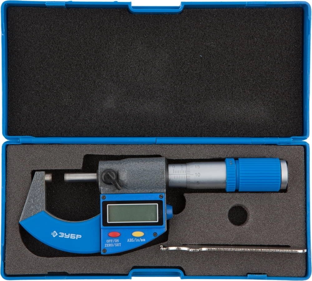 ЗУБР МКЦ 25, 0 - 25 мм, гладкий цифровой микрометр (34482-25) zb  34482-25_z01