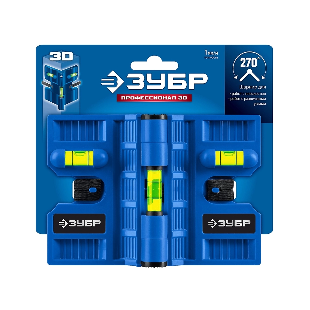 ЗУБР ПРОФЕССИОНАЛ-3D угловой магнитный уровень (34553) zb  34553