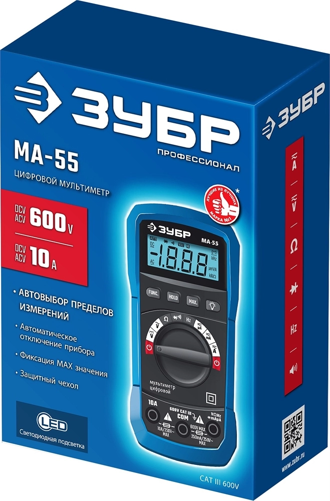 ЗУБР МА-55 цифровой мультиметр (59805) zb  59805
