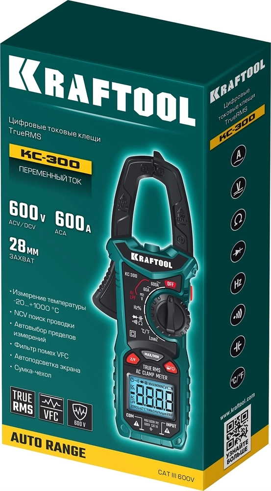 KRAFTOOL KC-300 Цифровые токовые клещи (59832) zb  59832