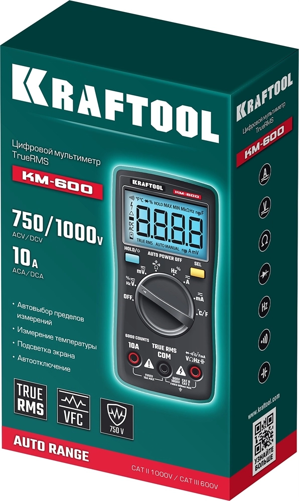 KRAFTOOL KM-600 цифровой мультиметр (59854) zb  59854