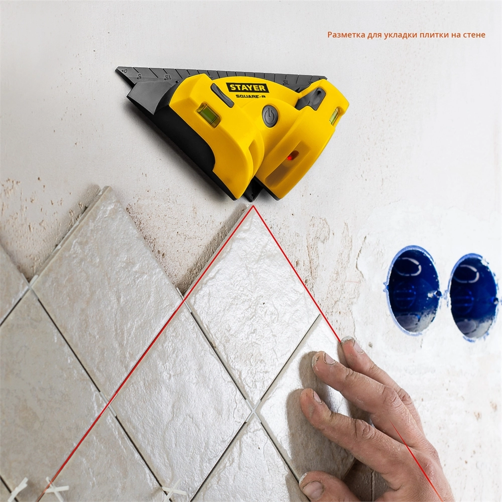 STAYER 8 м, лазерный угольник для кафеля, Professional (34928) zb  34928