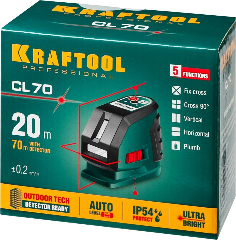 KRAFTOOL CL-70, лазерный нивелир (34660) zb  34660