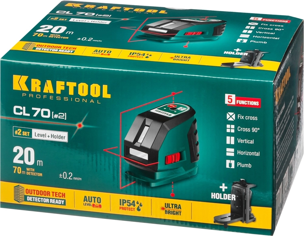KRAFTOOL CL-70 #2, лазерный нивелир (34660-2) zb  34660-2