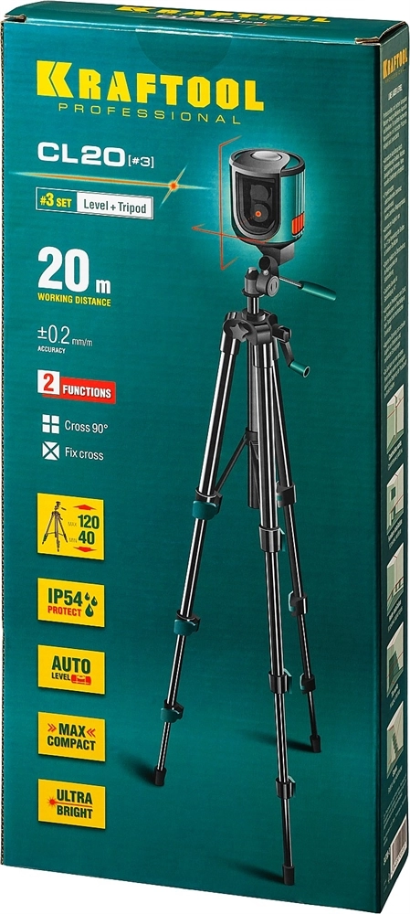 KRAFTOOL CL 20 #3, лазерный нивелир (34700-3) zb  34700-3