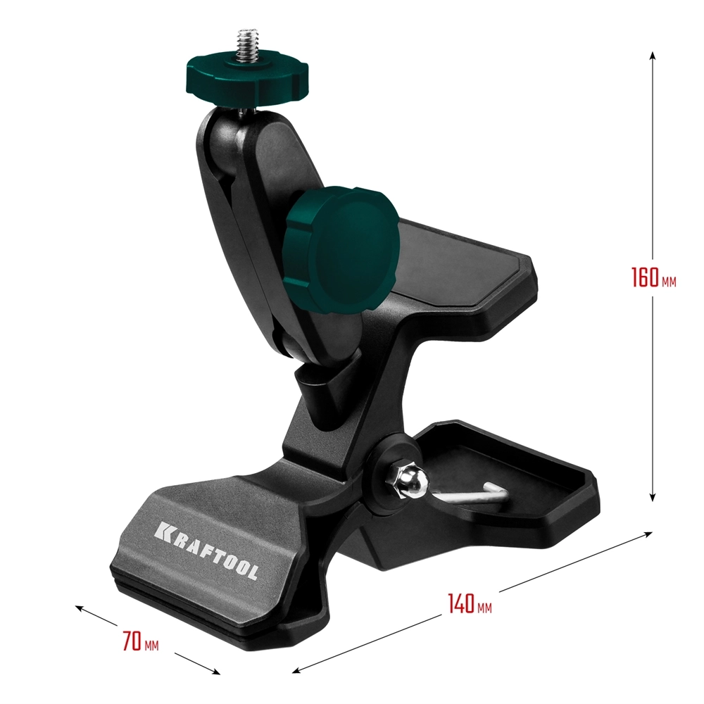 KRAFTOOL ММ2, универсальный шарнирный держатель-клипса (34704) zb  34704