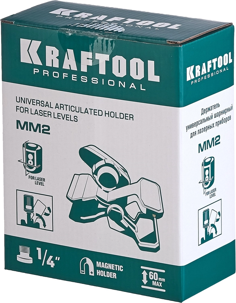 KRAFTOOL ММ2, универсальный шарнирный держатель-клипса (34704) zb  34704