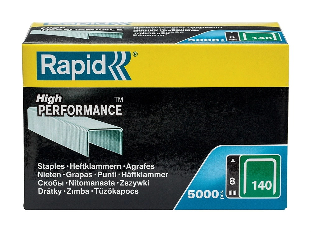 RAPID широкие, тип 140, 8 мм, 5000 шт, супертвердые профессиональные скобы (11908111) zb  11908111