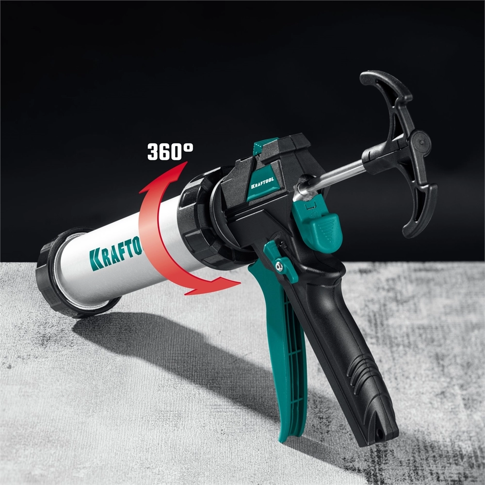 KRAFTOOL ULTRA 600 мл, прямой забор, регулировка силы давления, вариативная антикапельная система, закрытый пистолет для герметикаа (06677-60) zb  06677-60