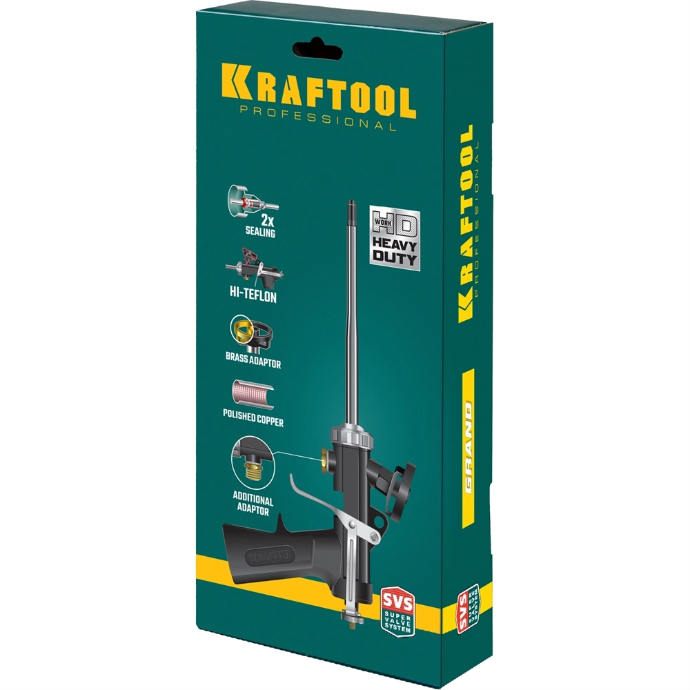 KRAFTOOL Grand, цельнометаллический пистолет для монтажной пены (06853) zb  6853
