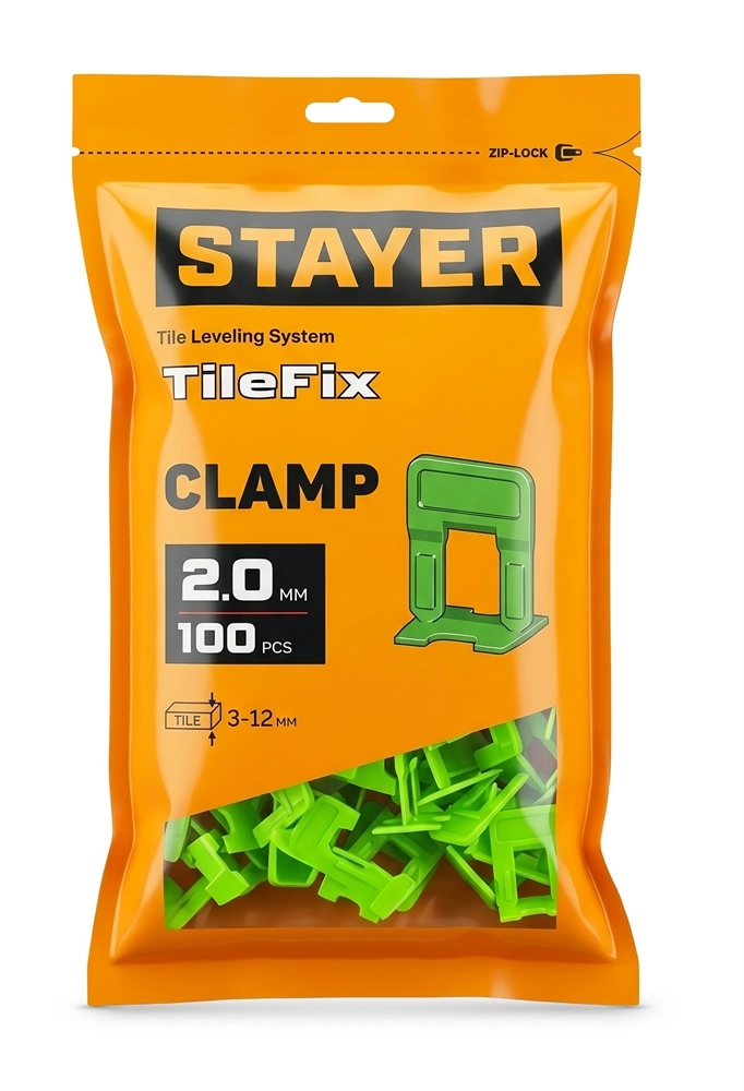 STAYER СВП TileFix, 2,0 мм, 100 шт, система выравнивания плитки ″ворота″ (33847-100) zb  33847-100